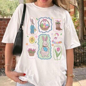 Easter Stamp Shirt, Spring Easter T-shirt, Happy Easter Day Shirt